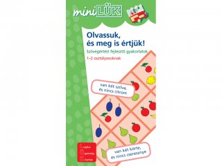 Lük Mini, Olvassuk és meg is értjük!, szövegértés fejlesztő gyakorlatok (egyszemélyes fejlesztőjáték, 7 éves kortól)