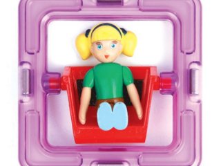 Magformers Forgó figura, Lány (Kellék a Magformers építményekhez, autókhoz, vidámparki elemekhez, 3-12 év)