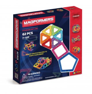 Magformers, Standar set line (62 db-os kreatív mágneses építőjáték, 3-14 év)