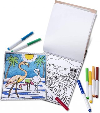 Mágikus színező füzet Vadállatok, Melissa&Doug kreatív játék (40312, 4-7 év)