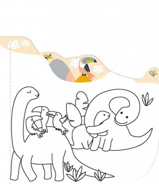 Mágikus vízzel festés Dinoszauruszok, kreatív készlet (Avenir, 3-6 év)