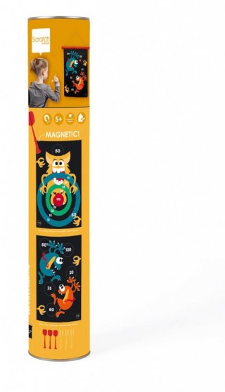 Mágneses darts Szörnyecskék, ügyességi játék 40x31 cm (Scratch, 5-10 év)