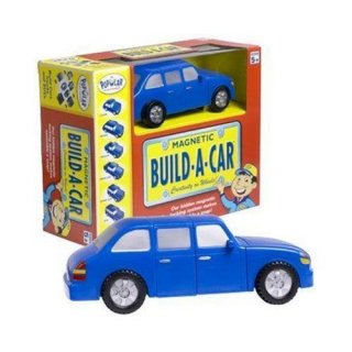 Mágneses építő szett, Autós (Popular, build a car, kreatív, mágneses építőjáték, 3-7 év)