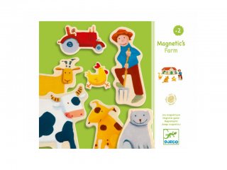 Mágneses fajáték, Farm (Djeco, 3110, 24 db-os farmos képalkotó játék, 2-5 év)