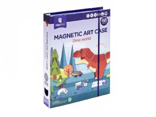 Mágneses foglalkoztató könyv, A dinoszauruszok világa, kreatív játék (MierEdu, 3-6 év)