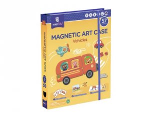 Mágneses foglalkoztató könyv Járművek, kreatív játék (MierEdu, 3-6 év)