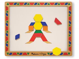 Mágneses mozaik kirakó (3590, MD, 120 db-os kreatív tangram játék, 2-7 év)