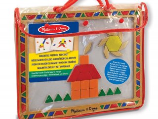 Mágneses mozaik kirakó (3590, MD, 120 db-os kreatív tangram játék, 2-7 év)