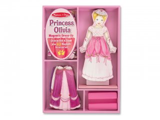Mágneses öltöztetős fajáték, Olívia hercegnő (Melissa&Doug, 33 db-os kreatív fajáték, 2-5 év)