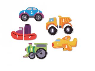 Mágneses puzzle, Járművek  (LR, 5 db kirakó, 2-6 év)