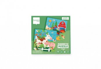 Mágneses puzzle könyv Farm, 20 db-os kirakó (Scratch, 3-6 év)