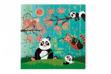 Mágneses puzzle könyv Panda, 20 db-os kirakó (Scratch, 3-6 év)