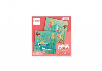 Mágneses puzzle könyv Sellők, 20 db-os kirakó (Scratch, 3-6 év)
