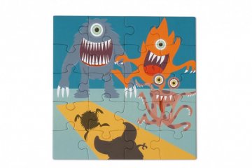 Mágneses puzzle könyv Szörnyecskék, 20 db-os kirakó (Scratch, 3-6 év)