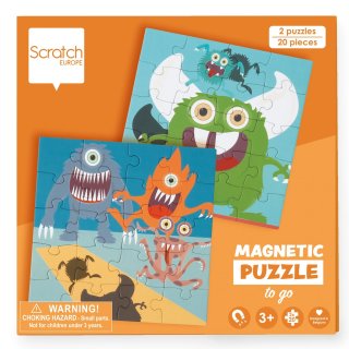 Mágneses puzzle könyv Szörnyecskék, 20 db-os kirakó (Scratch, 3-6 év)