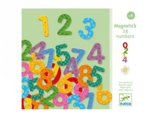 Mágneses számok (Djeco, 3103, 38 db-os számkészlet, 4-10 év)