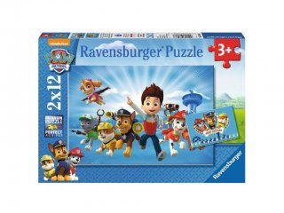 Mancs őrjárat 2×12 db-os puzzle, Ryder és csapata (Paw Petrol, Ravensburger puzzle, 2-5 év)
