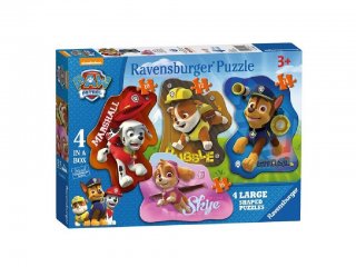 Mancs őrjárat 4in1 sziluett puzzle (Paw Petrol, Ravensburger puzzle, 2-5 év)
