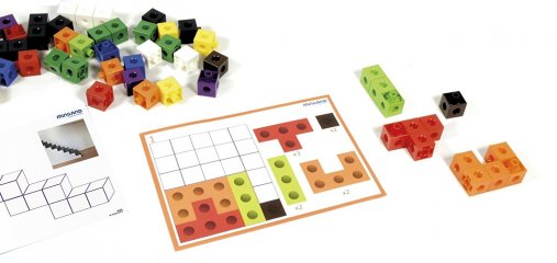 Matematika kockákkal (Miniland, 95203, tanulást segítő játék, 5-8 év)