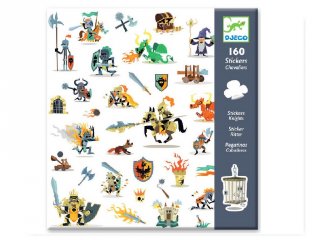 Matricák, Lovagok (Djeco, 8886, 160 db-os matricakészlet, 4-8 év)