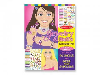 Matricás, ékszer és köröm díszítő készlet (melissa&doug, Jewelry and Nails, kreatív matricás készlet, 4-8 év) 