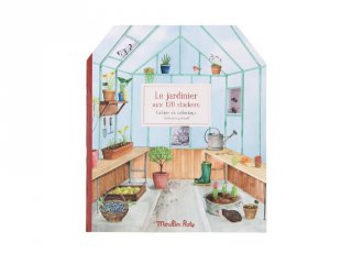 Matricázó és színező album Kiskertem - A kertész (712604, Moulin Roty, 3-6 év)