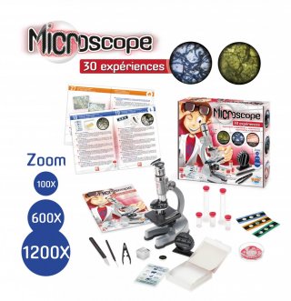 Mikroszkóp, tudományos játék 30 kísérlettel (BUKIMS907B, 8-14 év)