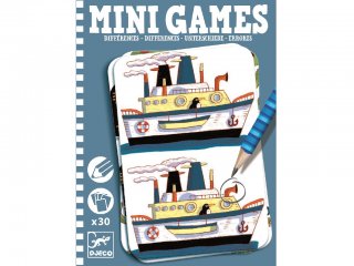Mini Games, Mi a különbség? (Djeco, 5306, kitalálós utazó játék fiúknak, 6-10 év)