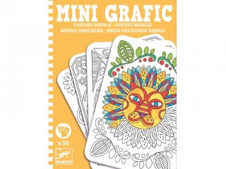 Mini grafika, Mandala színező (Djeco, 5383, kreatív színező, 6-14 év)