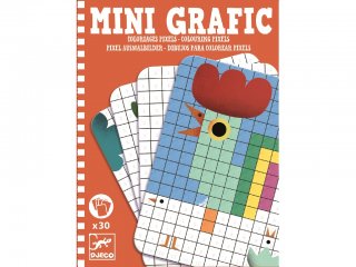 Mini grafika, Pixel színező (Djeco, 5388, kreatív színező, 4-12 év)