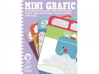 Mini grafika, Színes minták (Djeco, 5387, kreatív színező, 4-10 év)