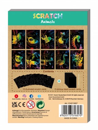 Mini karckép könyv Állatok, kreatív készlet (Avenir, 3-7 év)