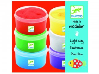 Modellgyurma 6 színben (Djeco, 8864, kreatív készlet, 3-10 év)