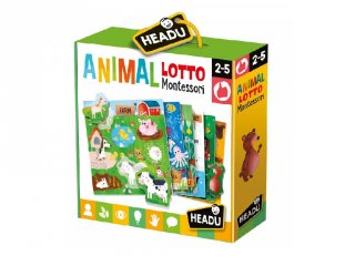 Montessori lottó Állatok, párosító játék (Headu, 2-5 év)