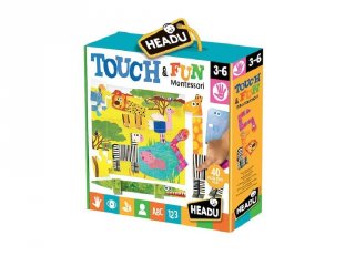 Montessori tapintós puzzle Állatkert, bébi kirakó (Headu, 2-5 év)