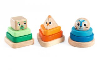 Montessori tornyok (Djeco, 6307, 3 db fajáték, 1-3 év)