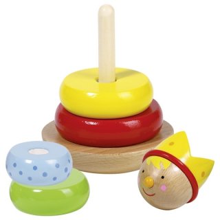 Montessori torony, Billegős herceg, fa készségfejlesztő játék (Goki, 1-3 év)