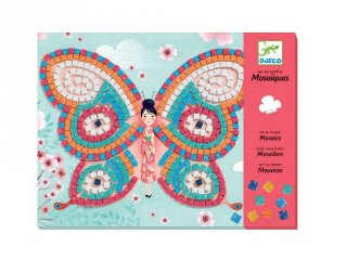 Mozaik kirakó, Pillangók (Djeco, 8898, kreatív készlet, 4-8 év) 
