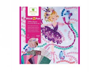 Mozaikkép készítő Balerina hercegnők, kreatív szett (CRE7060, Sycomore, 5-10 év)