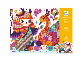 Mozaikkép készítő Kokeshi babák, Djeco kreatív szett - 8904 (5-8 év)