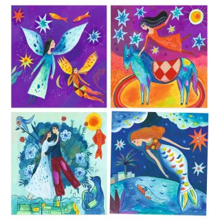 Művészeti műhely, képkészítés Álomban Inspired by Marc Chagall, Djeco kreatív szett - 9380 (7-99 év)