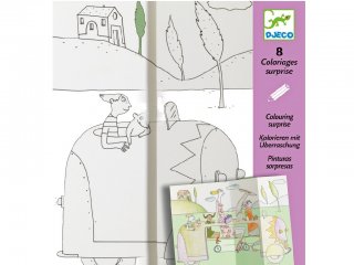 Művészi színező készlet, Bújócska (Djeco, 9634, kreatív képkészítő, 6-11 év)