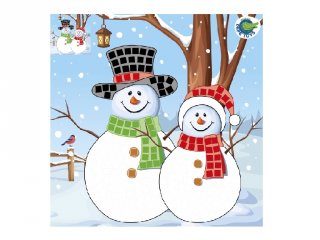 Nagy karácsonyi mozaikkép készítő - Hóemberek, kreatív játék (3-8 év)