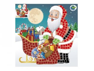 Nagy karácsonyi mozaikkép készítő - Mikulás, kreatív játék (3-8 év)