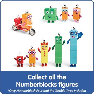 Numberblocks figurák Four and the Terrible Twos, Learning Resources fejlesztőjáték (95355, 3-7 év)
