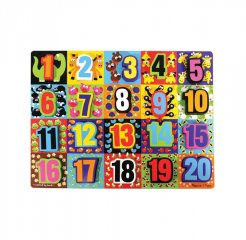 Óriás számos formaberakó fából (Melissa&Doug, számolós puzzle, 3-6 év)