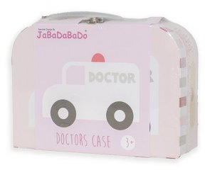 Orvosi táska pasztell rózsaszín, fa szerepjáték (Jabadabado, 3-7 év)