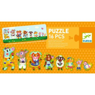 Párosító puzzle Nagyok és kicsik, Djeco készségfejlesztő játék - 8266 (2-4 év)