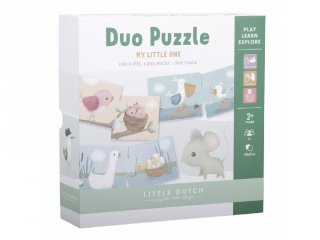 Párosító puzzle Virágok és Pillangók, Little Dutch bébi kirakó (4764, 2-4 év)