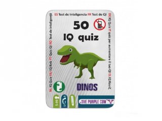 PC 50 IQ kvíz Dinoszauruszok, foglalkoztató kártyák, Purple Cow utazójáték (4-7 év)